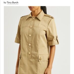 Tory Burch Beige Trench Coat with Button Details